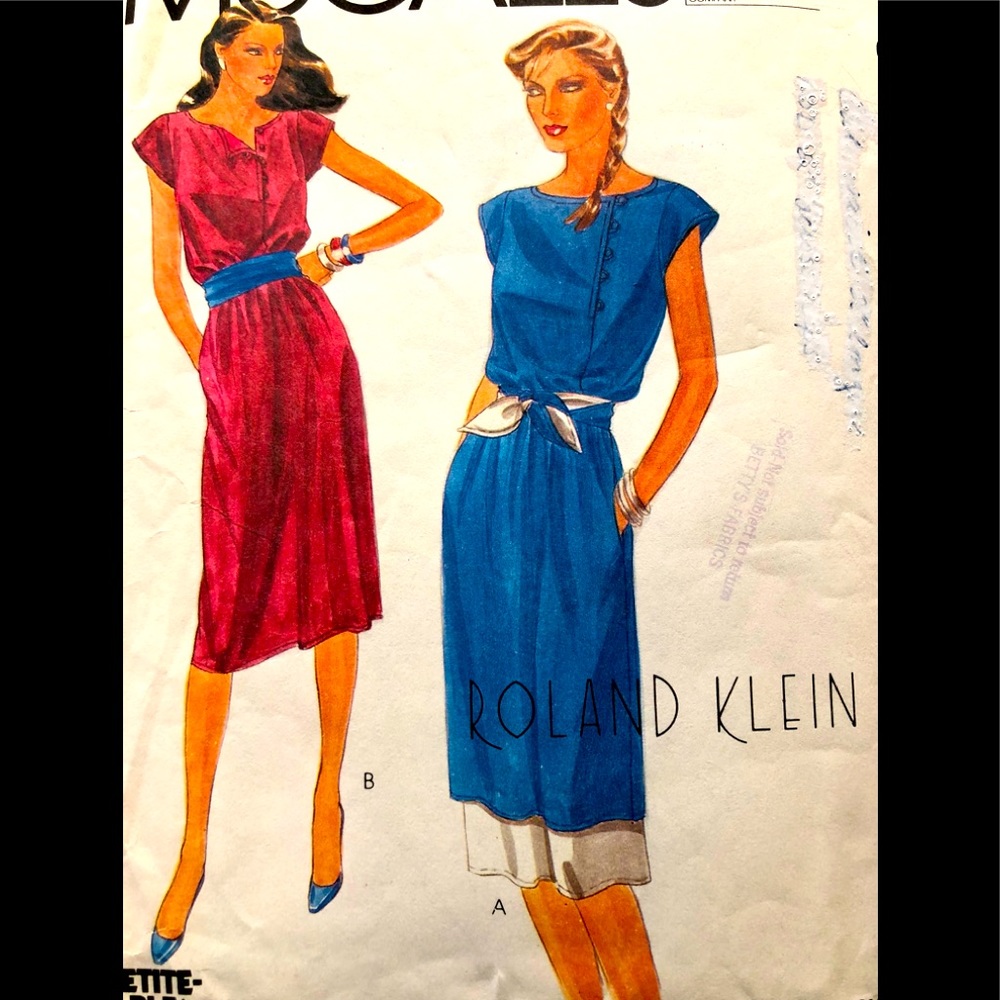 VTG 80s Dress sewing pattern size 8